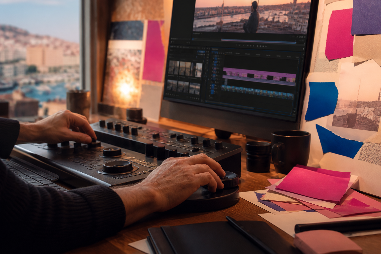 Détail d'une timeline de montage